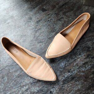J. Crew Peachy Pink Edie Leather Pointed Toe Loafers Size 7
